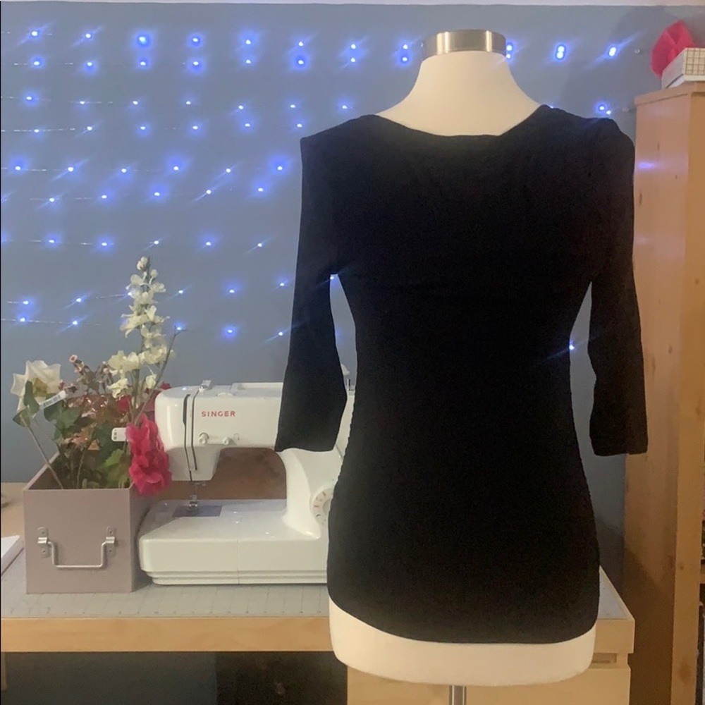 Sparkle Black Guess Long Sleeve A030 - Picture 2 of 4